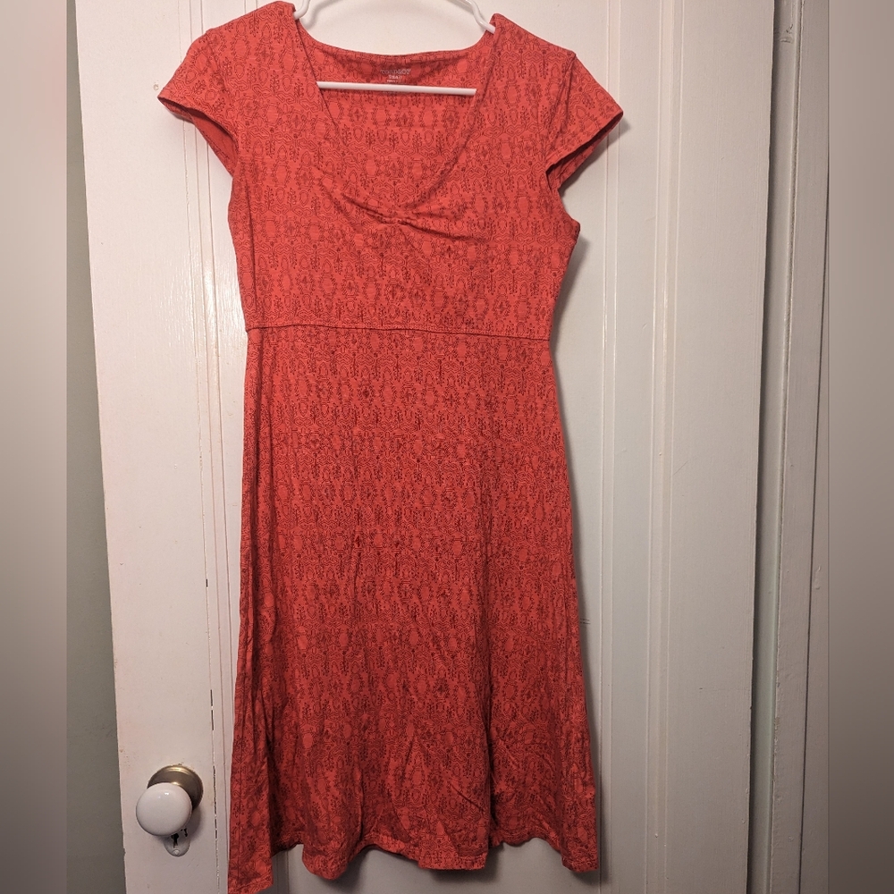 Rosemarie Dress (Spiced Coral Geo Print)